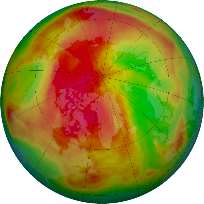 Arctic ozone map for 26 March 1991
